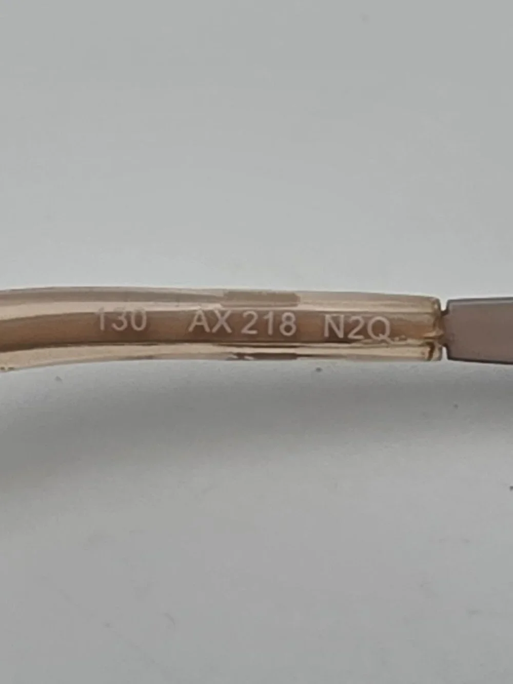 Armani Exchange AX218 Brown on Cream Rectangular Cat Eye Eyeglasses Frame w Case